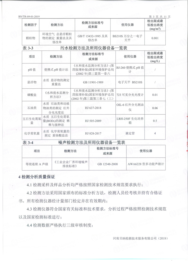 第三季例行檢驗報告
